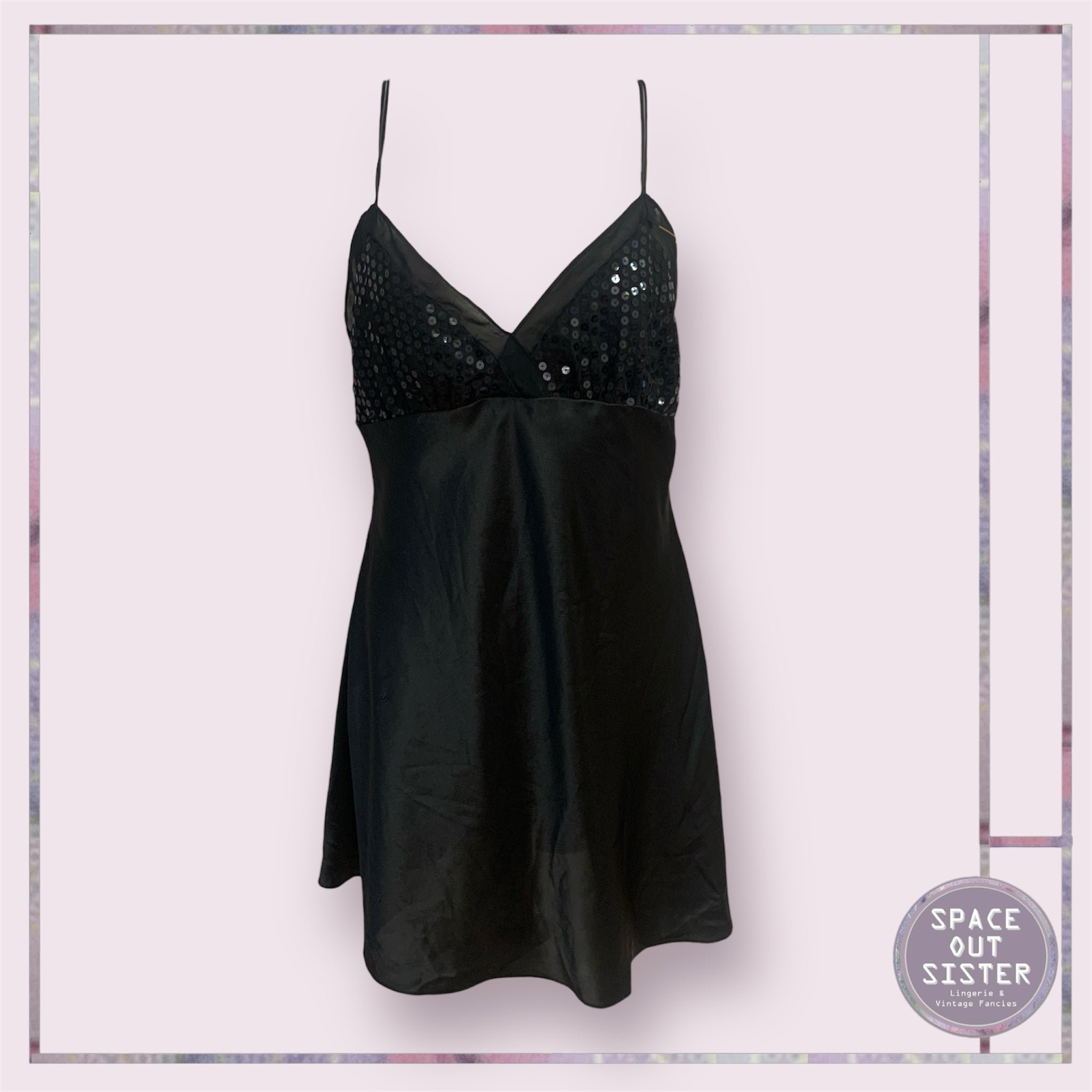 Vintage Enchanting Sequin Slip Dress