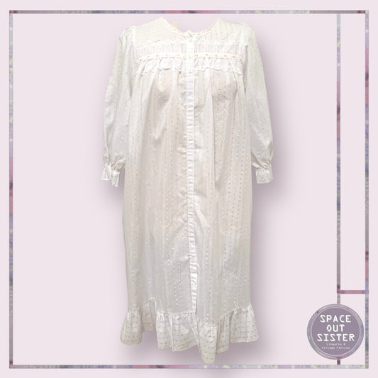 Vintage Speckled White Nightdress