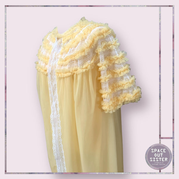 Vintage Yellow Peignoir Set