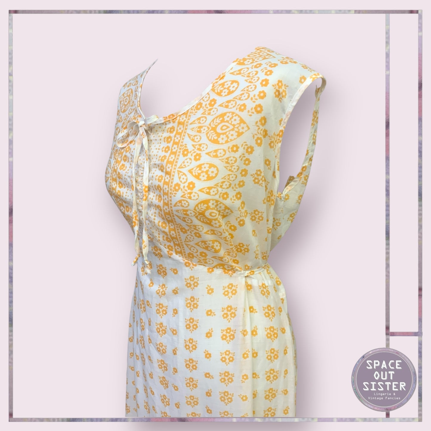 Vintage Orange Floral Nightdress