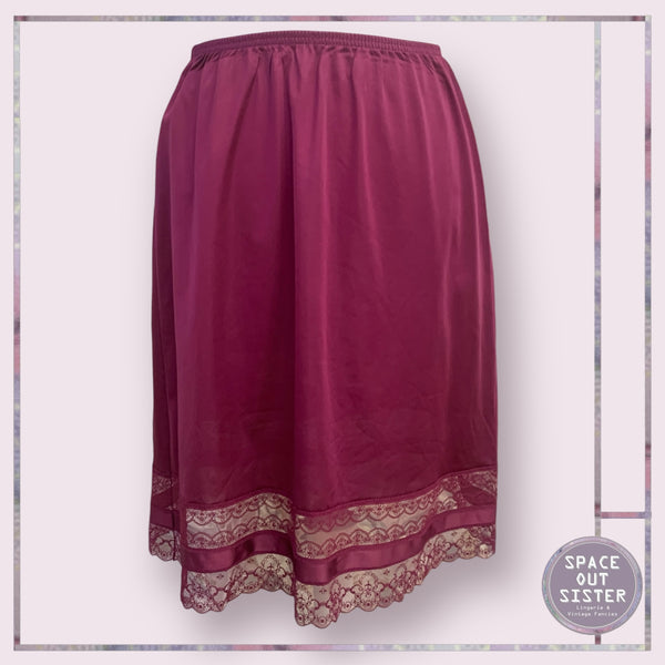 Vintage Berry Lace Half Slip