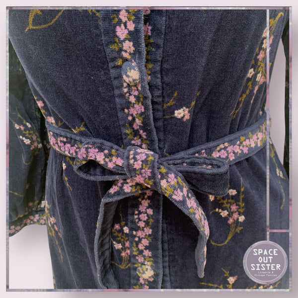 Vintage Florex Floral Trim Robe