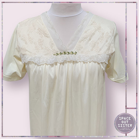 Vintage Charm Lace Overlay Nightdress