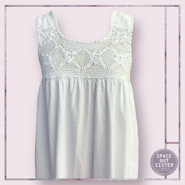 Vintage Crochet Cotton Nightdress