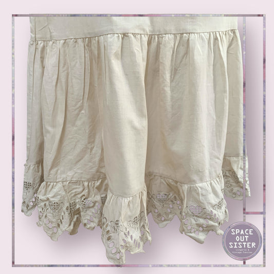 Vintage Caramel Cotton Petticoat