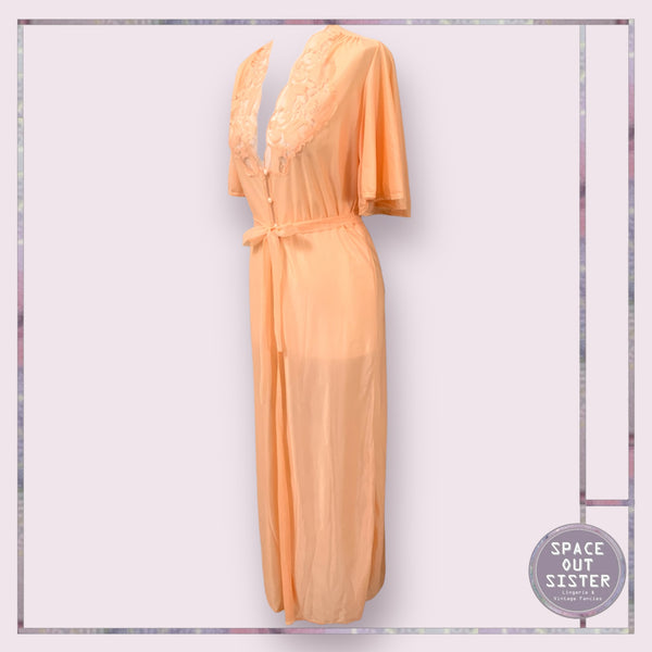 Vintage Tangerine Peach Robe