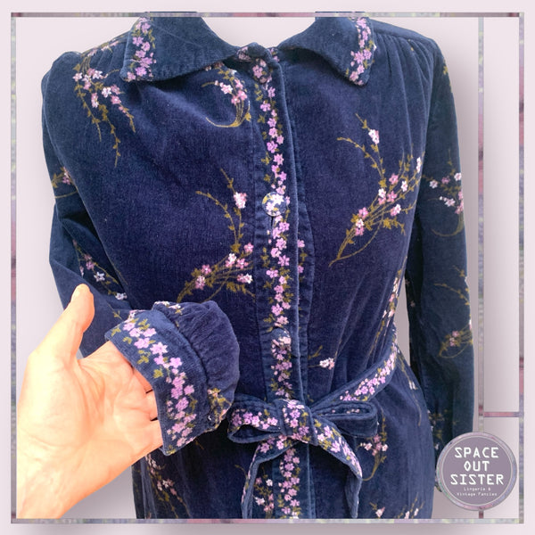 Vintage Florex Floral Trim Robe