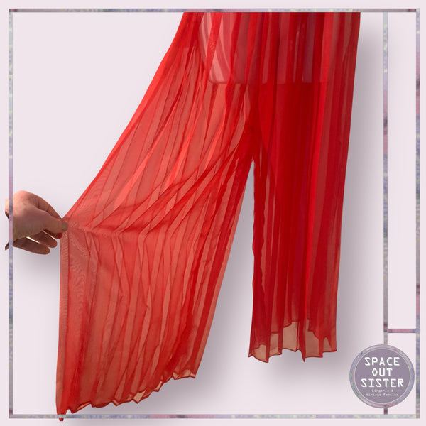 Vintage Pleat Semi Sheer Trousers