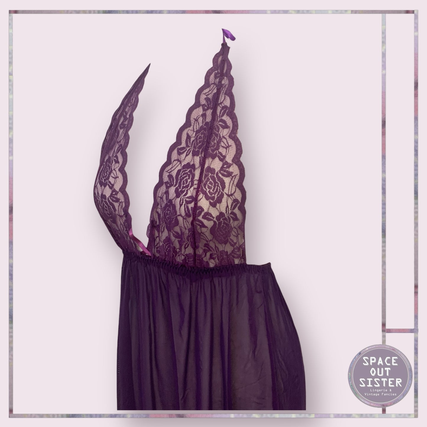 Vintage Purple Lace Nightdress