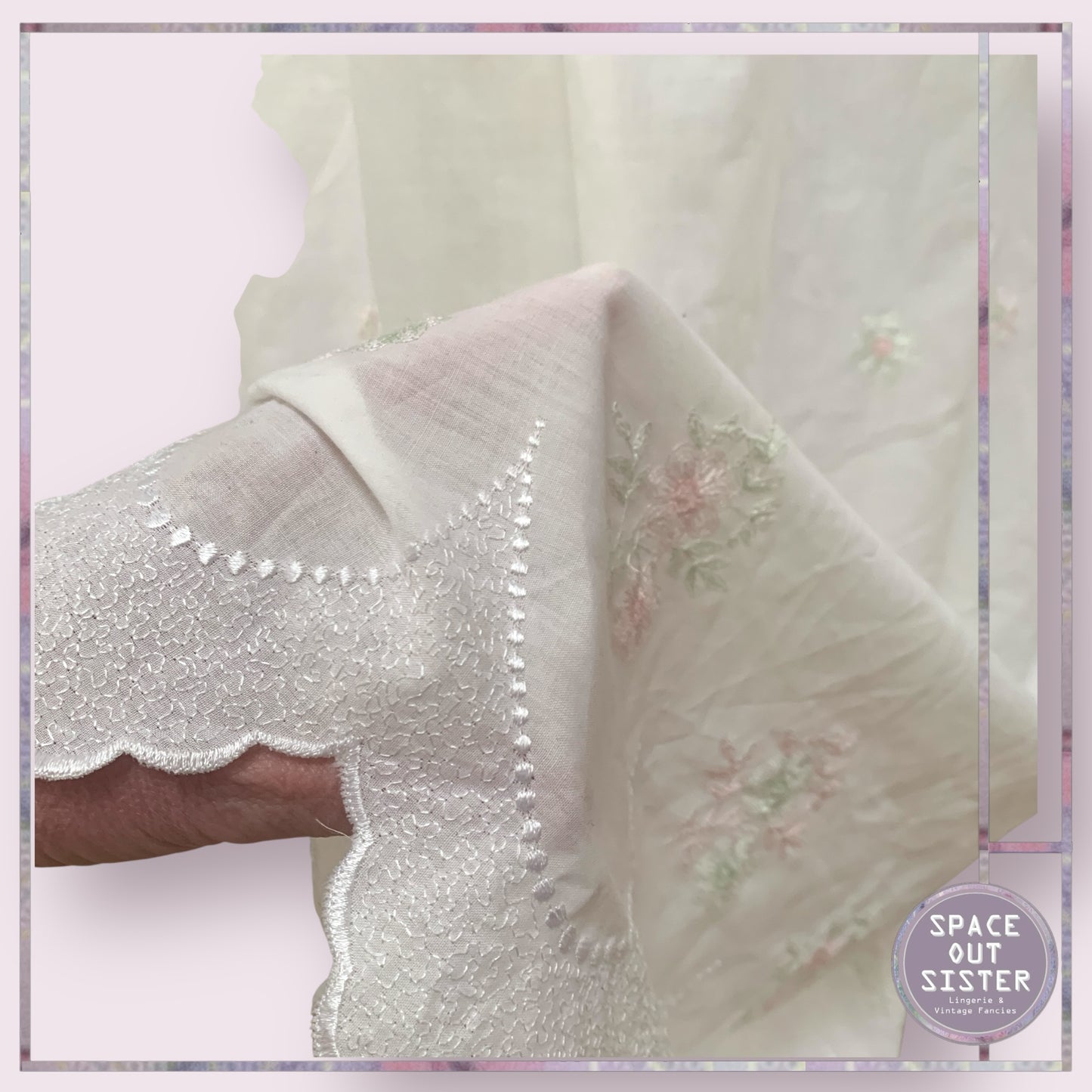 Vintage Cotton Pink Floral Nightdress