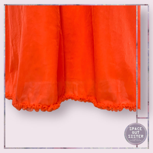 Vintage Orange Ruffle Babydoll