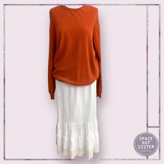 Pre-Loved Orange Just Cashmere Jumper