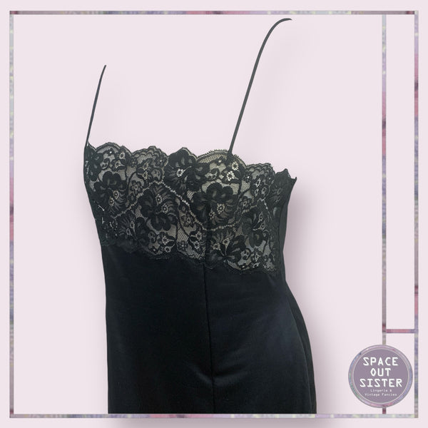 Reserved Vintage Black Mini Slip Dress