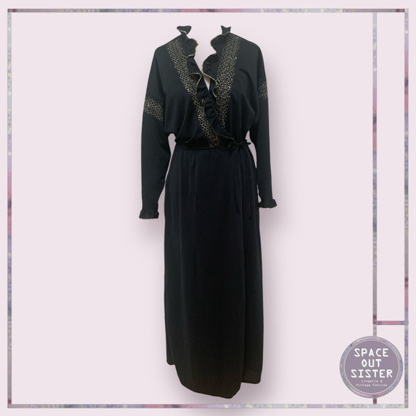 Vintage Gold Smocked Robe