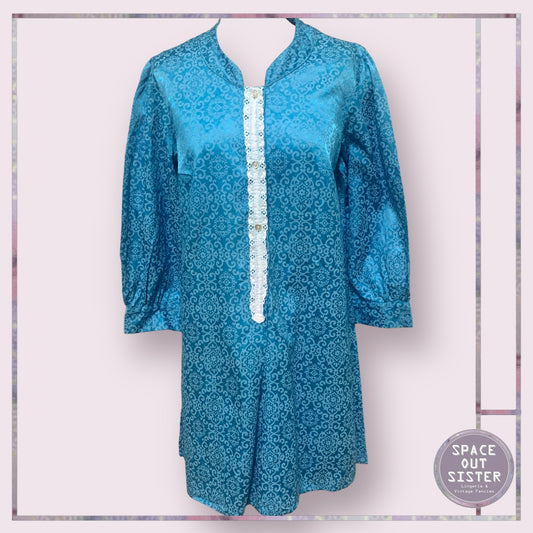 Vintage Cotton Lace Trim Nightdress