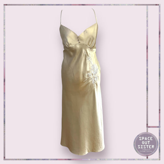 Vintage Golden Slip Dress
