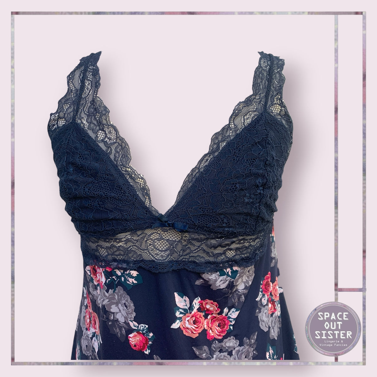 Pre-Loved Navy Bloom Nightdress