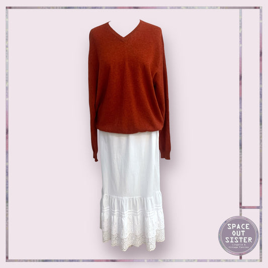 Pre-Loved Burnt Orange Cashmere Jumper BNWT