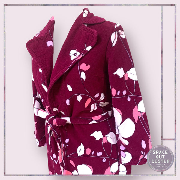 Vintage Modell Cerise Floral Robe