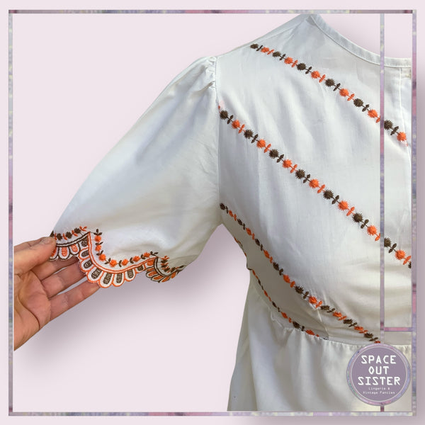 Vintage Scallop White Nightdress