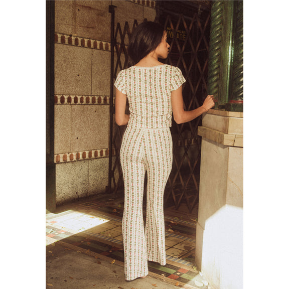 New Heirloom Rose Cami & Flare Pant In Modal Rib by Kilo Brava
