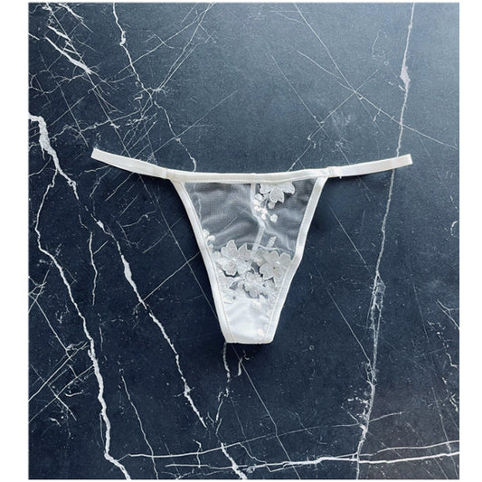 New 3-D Embroidery with Pearls G String by Kilo Brava