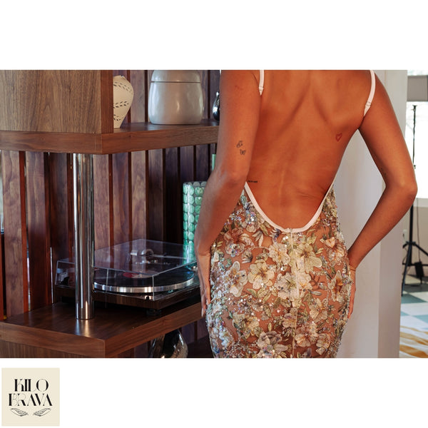 New Embroidered Maxi Slip Dress by Kilo Brava