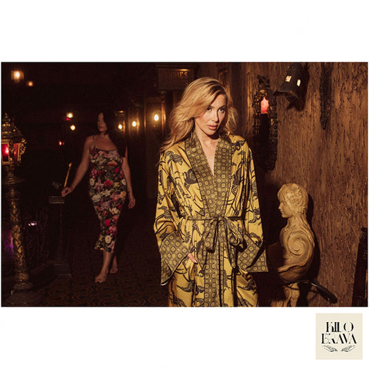 New Antique Swallows Maxi Robe by Kilo Brava