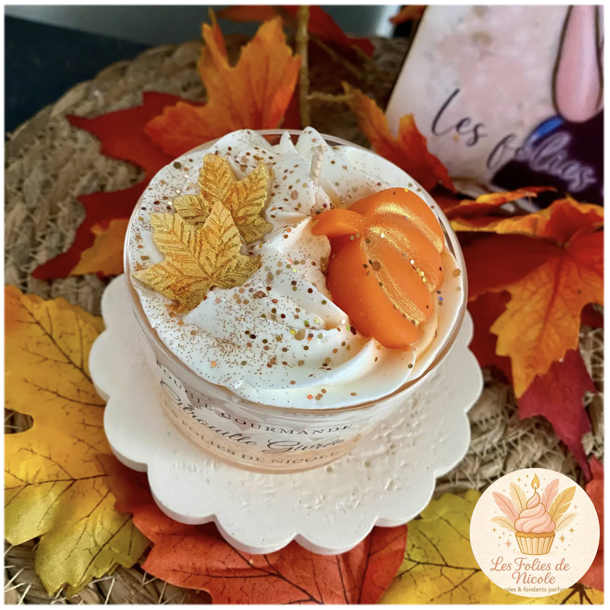 New Frosted Pumpkin Candle by Les Folies de Nicole