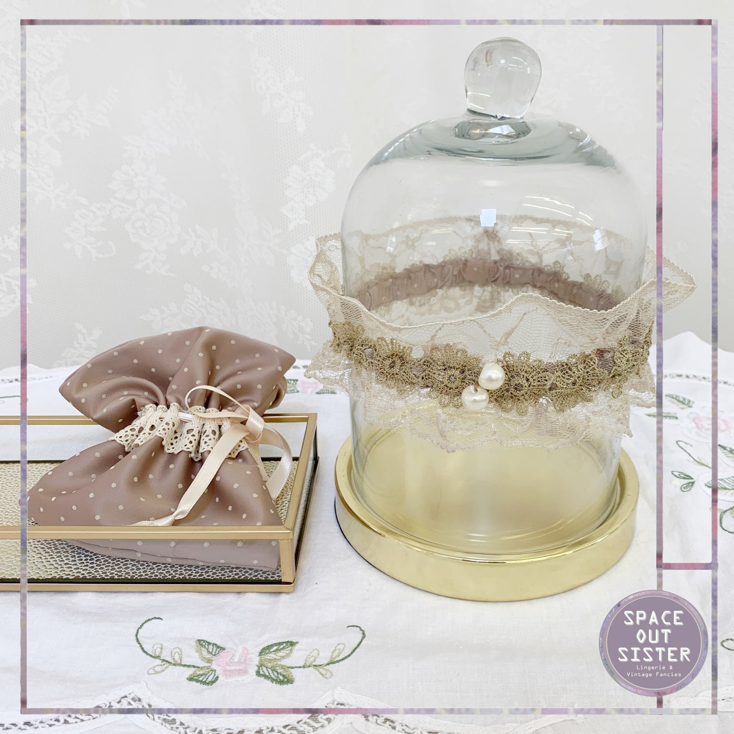 New Garter in Champagne & Gold